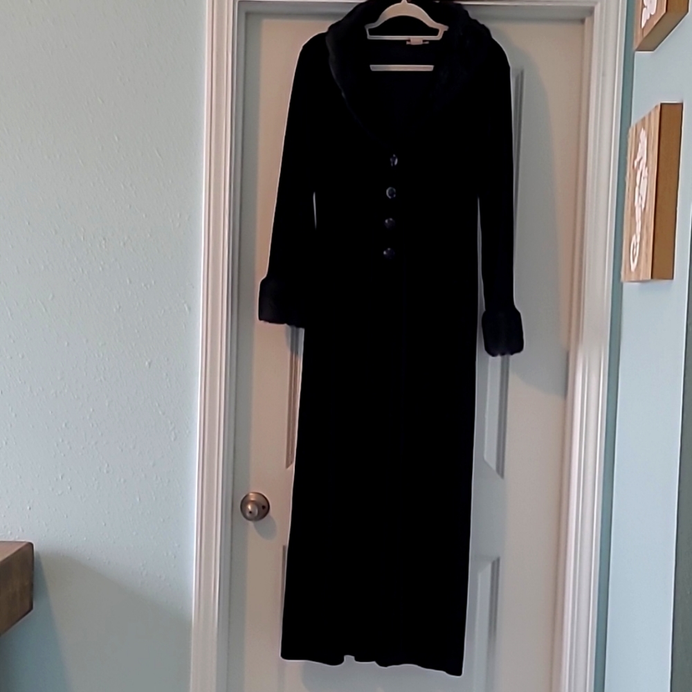 Velvet overcoat